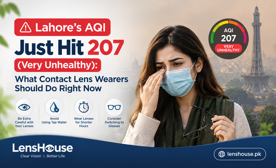 Lahore's AQI Just Hit 207 (Very Unhealthy): What Contact Lens Wearers Should Do Right Now